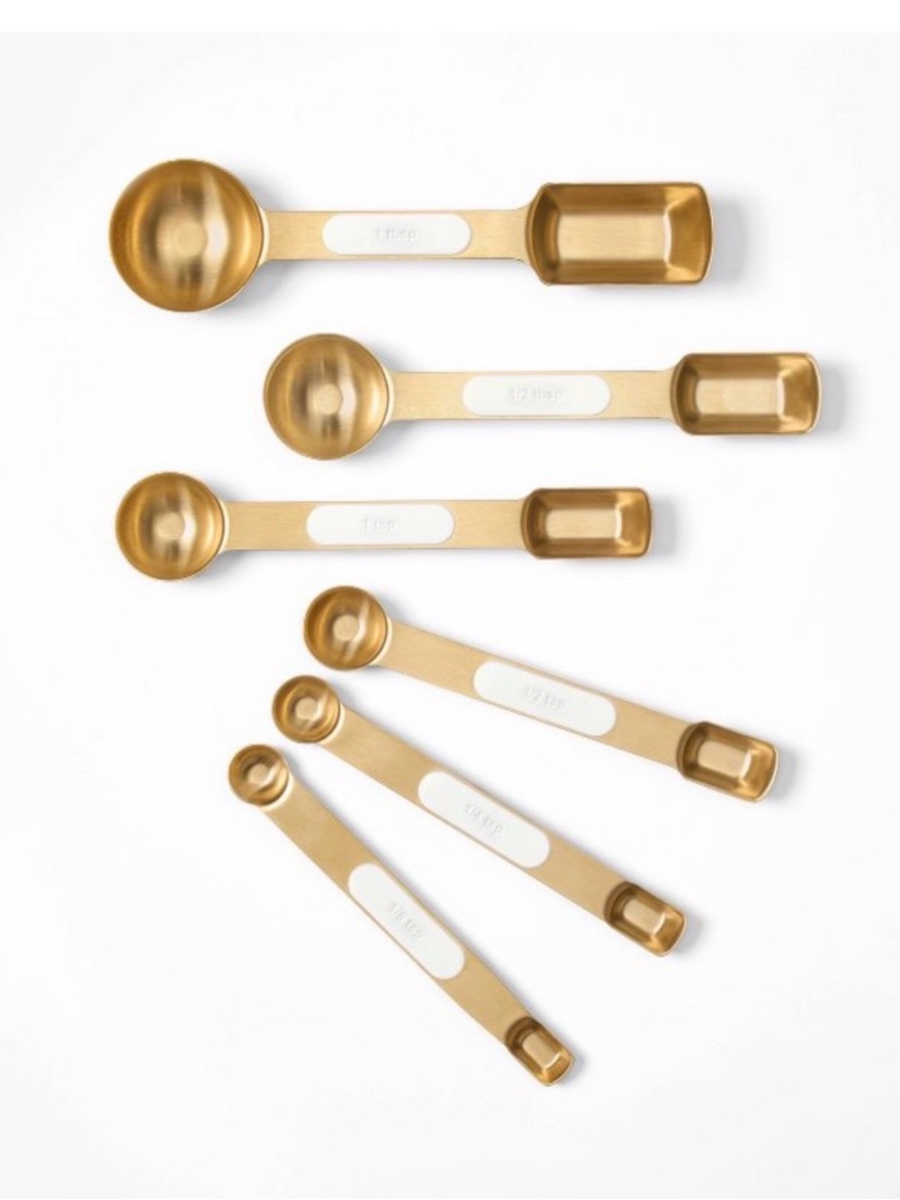 6pc Champagne Magnetic Measuring Spoon Set